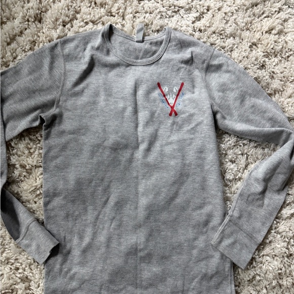 Next Level Apparel Other - Next Level Apparel Gray Ribbed Knit Ski Team Lake Tahoe Top